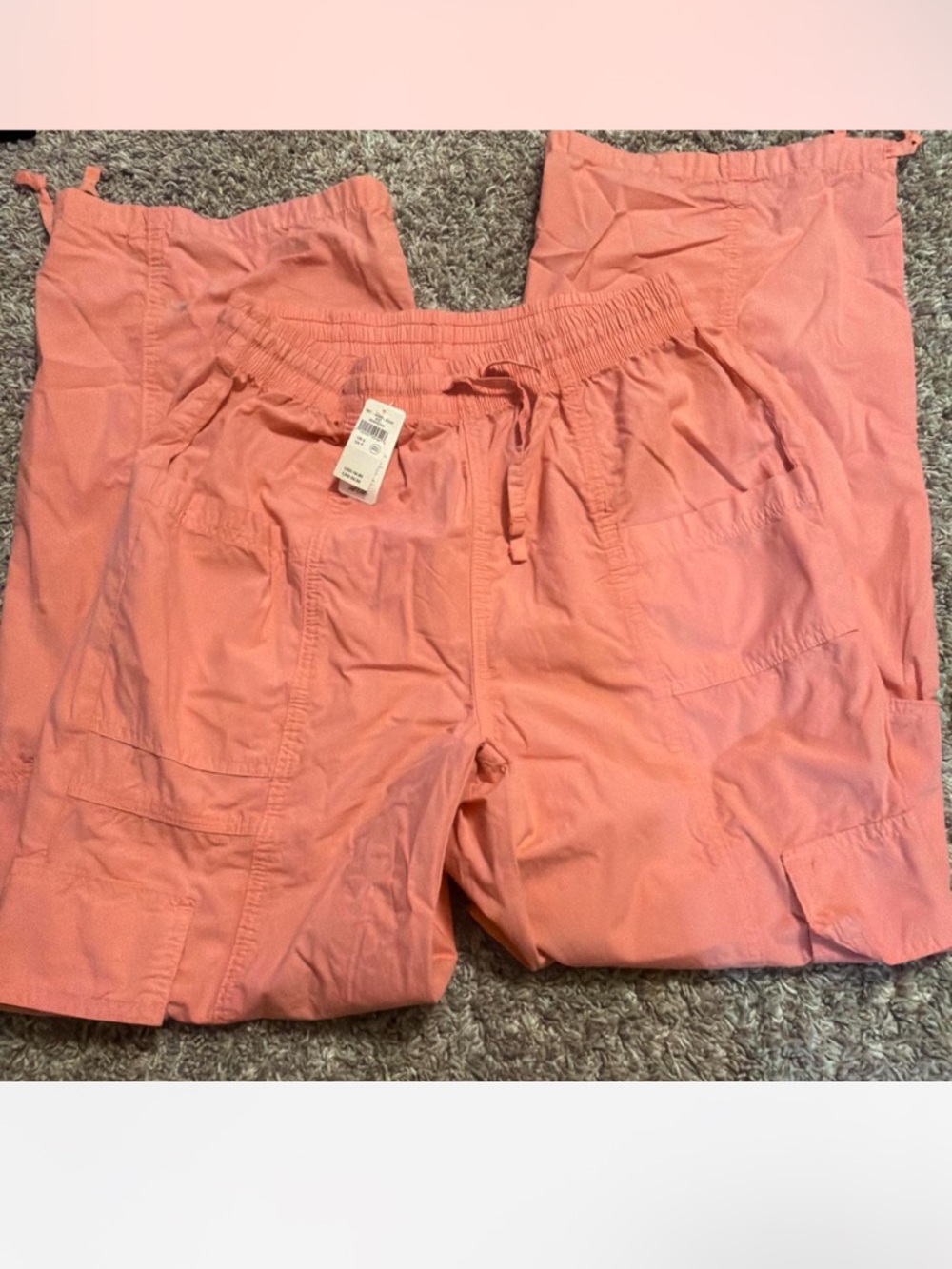 Lightweight Coral Cargo Pants